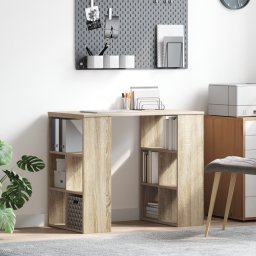 vidaXL Bureau Sonoma Eiken Bewerkt hout 90 x 50 x 75 cm