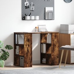 vidaXL Bureau Gerookt eiken Bewerkt hout 90 x 50 x 75 cm