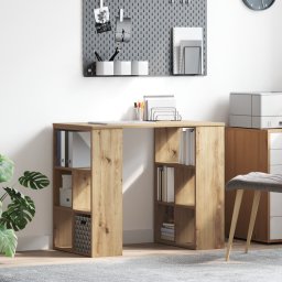 vidaXL Bureau Artisan Eiken Bewerkt hout 90 x 50 x 75 cm