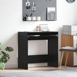 vidaXL Bureau Zwart Eiken Bewerkt hout 77.5 x 43 x 79 cm