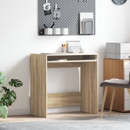 vidaXL Bureau Sonoma Eiken Bewerkt hout 77.5 x 43 x 79 cm