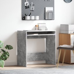 vidaXL Bureau Beton Grijs Bewerkt hout 77.5 x 43 x 79 cm