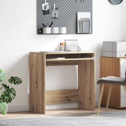 vidaXL Bureau Artisan Eiken Bewerkt hout 77.5 x 43 x 79 cm