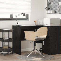 vidaXL Bureau Zwart Eiken Bewerkt hout 102 x 50 x 75 cm