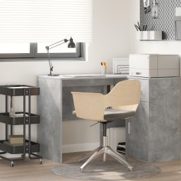 vidaXL Bureau Beton Grijs Bewerkt hout 102 x 50 x 75 cm