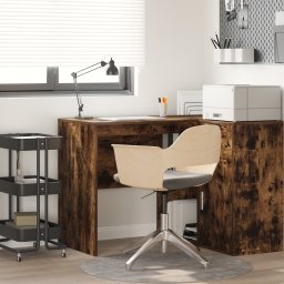vidaXL Bureau Gerookt eiken Bewerkt hout 102 x 50 x 75 cm