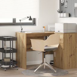 vidaXL Bureau Artisan Eiken Bewerkt hout 102 x 50 x 75 cm