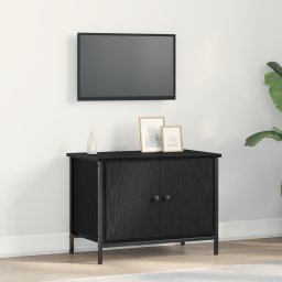 vidaXL TV-kast 60 x 35 x 45 cm Zwart Eiken Bewerkt hout