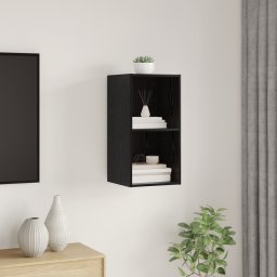 vidaXL Tv-meubelset 37 x 37 x 72 cm Zwart Eiken Bewerkt hout