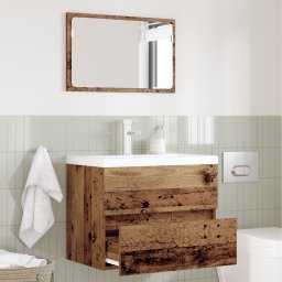 vidaXL Badkamermeubelset 2 st Oud Hout 57 x 37 x 45 cm