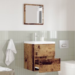 vidaXL Badkamerkast Oud Hout 41 x 38,5 x 45 cm Bewerkt hout