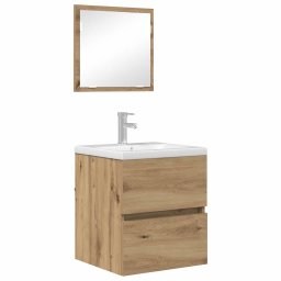 vidaXL Badkamerkast Artisan Eiken 41 x 38,5 x 45 cm Bewerkt hout