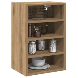 vidaXL Bovenkast Riga 40x29,5x60 cm bewerkt hout artisanaal eikenkleur