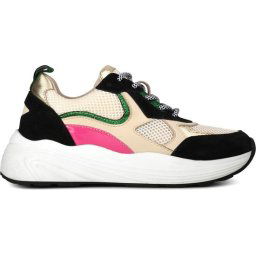 PS Poelman - maat 41- TRIANGLE Dames Sneakers - Zwart met combinatie
