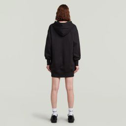 Hooded Sweaterjurk - Zwart - Dames