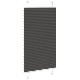 vidaXL Plissé rolgordijn 70x100 cm stofbreedte 69,4 cm polyester zwart