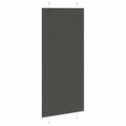 vidaXL Plissé rolgordijn 85x200 cm stofbreedte 84,4 cm polyester zwart
