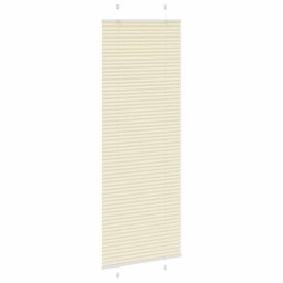 vidaXL Plissé rolgordijn 75x200 cm stofbreedte 74,4 cm polyester crème