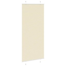 vidaXL Plissé rolgordijn 85x200 cm stofbreedte 84,4 cm polyester crème