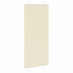 vidaXL Plissé rolgordijn 95x200 cm stofbreedte 94,4 cm polyester crème