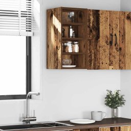 vidaXL Bovenkast Riga 30x29,5x60 cm bewerkt hout oud houtkleurig
