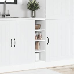 vidaXL Onderkast Riga 20x44,5x81,5 cm bewerkt hout wit