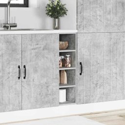 vidaXL Onderkast Riga 20x44,5x81,5 cm bewerkt hout betongrijs