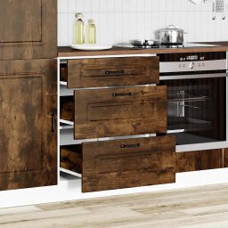 vidaXL Onderkast Kalmar bewerkt hout gerookt eikenkleurig