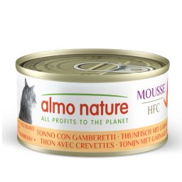 6x70g Almo Nature HFC Cat Mousse tonijn met garnalen natvoer voor katten