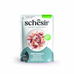 6x70g Tonijn met heek Schesir Complementen in gelei natvoer voor katten