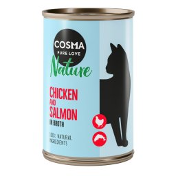 6x140g Nature Kip & Zalm Cosma Kattenvoer