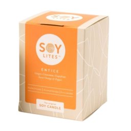 Soylites Soycandle Entice - Ginger, Cinnamon, Grapefruit, Sweet Orange & Pepper