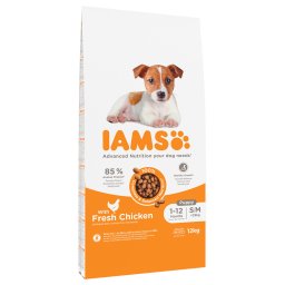 IAMS Advanced Nutrition Puppy & Junior Small / Medium Kip Hondenvoer - Dubbelpak: 2 x 12 kg