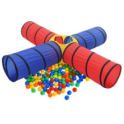 vidaXL Kinderspeeltunnel met 250 ballen meerkleurig