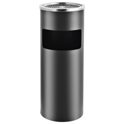 vidaXL Asbak/prullenbak 30 L staal grijs