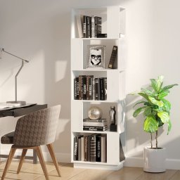 vidaXL Boekenkast/kamerscherm 51x25x163,5 cm massief grenenhout wit
