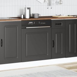 vidaXL Vaatwaspaneel Kalmar 60x1,5x57 cm bewerkt hout zwart