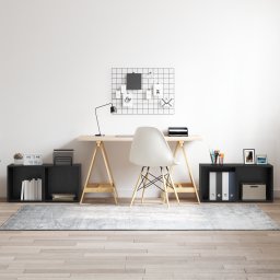 vidaXL Tv-meubelset 4 st Zwart Bewerkt hout