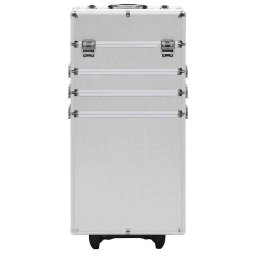 vidaXL Make-up trolley aluminium zilverkleurig