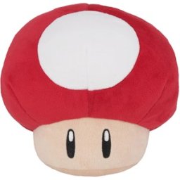 Super Mario - Super Mushroom Knuffel (16 cm)