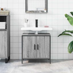 vidaXL Wastafelkast 60x30x60 cm bewerkt hout grijs sonoma eikenkleurig