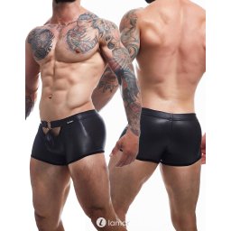 * CUT4MEN Zwarte Wetlook Short, BL4CK03
