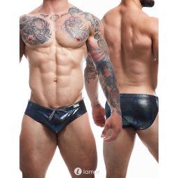 * CUT4MEN Zwarte Wetlook zwembroek, EMER4LD