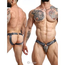 * MOB Eroticwear Grijze Heren Jock Strap, MOB81279-G