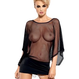 * OBSESSIVE Zwart mini jurkje punker dress