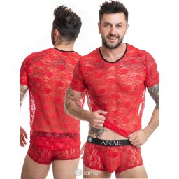 * ANAIS MEN Rood kanten shirt , Brave (M)
