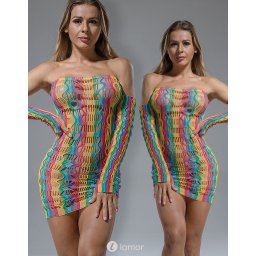 * CINDYLOVE Rainbow strapless netjurkje CL60217