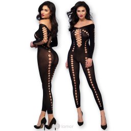 * CHILIROSE Zwarte Bodystocking, CR4646