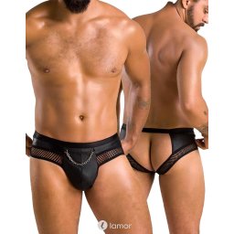 * PASSION MENSWEAR Zwarte Heren Jock Strap, PA030