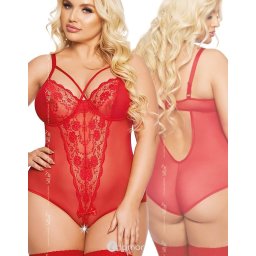 * SOFTLINE Amanda sexy transparante rode body